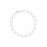 Sterling Silver Ribbed Links Bracelet (BR-1434)