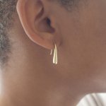 Sterling Silver Gold Vermeil Droplet Earrings (ER-1375)