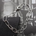 Sterling Silver Ribbed Links Bracelet (BR-1434)