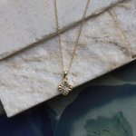 Sterling Silver Designer Inspired Vân Cleef Center CZ Necklace (N-1586)