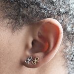 Sterling Silver Dainty Ribbon Bow Stud Earrings (ST-1669)