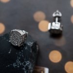 Sterling Silver Round Pave CZ Screwback Earrings (ST-1662)