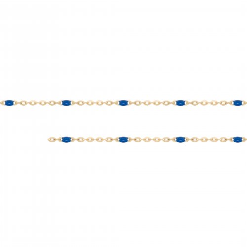 10K Yellow Gold Navy Enamel Bead by inch 1.3mm (PERM-ENN-030-10)