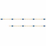 10K Yellow Gold Navy Enamel Bead by inch 1.3mm (PERM-ENN-030-10)