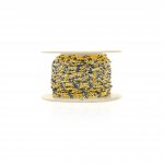 10K Yellow Gold Navy Enamel Bead by inch 1.3mm (PERM-ENN-030-10)