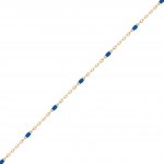 10K Yellow Gold Navy Enamel Bead by inch 1.3mm (PERM-ENN-030-10)