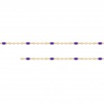 10K Yellow Gold Transparent Purple Enamel Bead by inch 1.3mm (PERM-ENPU-030-10)