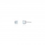 Sterling Silver Rhodium Plated Lab Diamonds 3mm Stud Earrings (ST-1674-3)