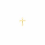 10K Yellow Gold Open Cross Permanent Jewellery Charm (PERM-C-0006)