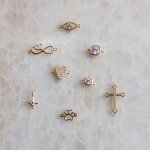 10K Yellow Gold Open Cross Permanent Jewellery Charm (PERM-C-0006)