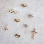 10K Yellow Gold Open Cross Permanent Jewellery Charm (PERM-C-0006)