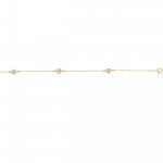 Sterling Silver Gold Vermeil Designer Inspired Tiffâny CZ by the Yard Bracelet (BR-1444)