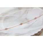 Sterling Silver Rosegold Plated Designer Inspired Tiffâny CZ by the Yard Bracelet (BR-1445)