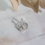 Sterling Silver Fancy CZ Huggies Earrings (HUG-1149)