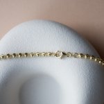 Sterling Silver Gold Vermeil Moon Bead Chain 4mm (CPC-001-G)