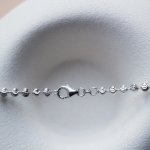 Sterling Silver Rhodium Plated Moon Bead Chain 4mm (CPC-001)