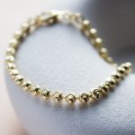 Sterling Silver 4mm Moon Bead Bracelet (BR-1444)