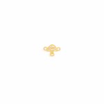 10K Yellow Gold CZ Mushroom Permanent Jewellery Charm (PERM-C-0013)