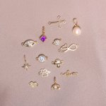 10K Yellow Gold CZ Mushroom Permanent Jewellery Charm (PERM-C-0013)