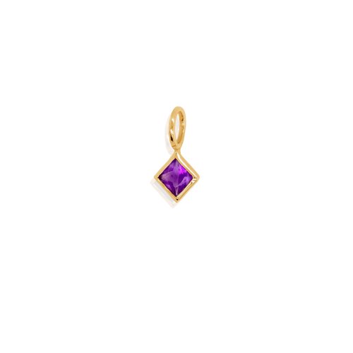 10K Yellow Gold Square Permanent Jewellery Charm (PERM-C-0008)