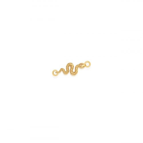 10K Yellow Gold Snake Permanent Jewellery Charm (PERM-C-0012)