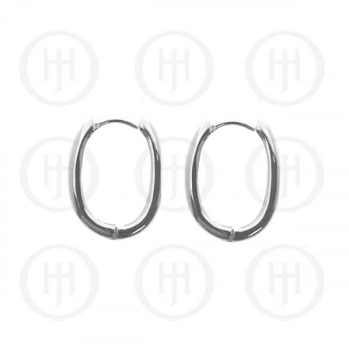 Silver Earrings Plain Huggies Earring (HUG-1001)