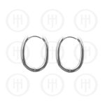 Silver Earrings Plain Huggies Earring (HUG-1001)