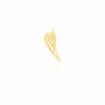 Sterling Silver Gold Vermeil Cutout Angel Wing Charm (P-1495)