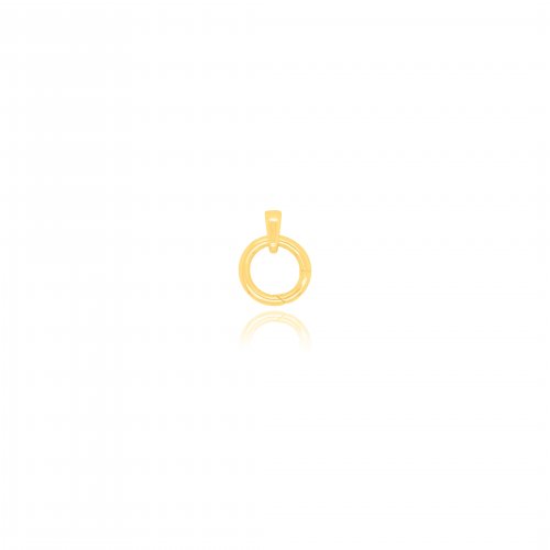 Sterling Silver Gold Vermeil 15mm Round Enhancer with Bail (ENC-0003)