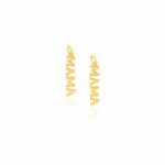 Sterling Silver Gold Vermeil MAMA Charm - Pack of 2 (P-1499)