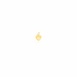 Sterling Silver Gold Vermeil Dainty CZ Puffy Heart Charm - Pack of 2 (P-1504)