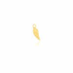 Sterling Silver Gold Vermeil Angel Wing Charm (P-1496)