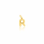 Sterling Silver Gold Vermeil Bubble Letter Charms (P-1513)