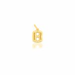 Sterling Silver Gold Vermeil Bubble Letter Charms (P-1513)