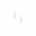 Sterling Silver Gold Vermeil Freshwater Pearl Charm- Pack of 2 (P-1498)