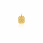 Sterling Silver Gold Vermeil Snake Medallion Charm (P-1508)