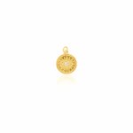 Sterling Silver Gold Vermeil CZ Evil Eye Charm (P-1511)