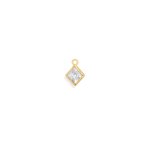 10K Yellow Gold Square Permanent Jewellery Charm (PERM-C-0008)