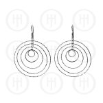 Silver Rhodium Plated Dangle Earrings (ER-1141-S)