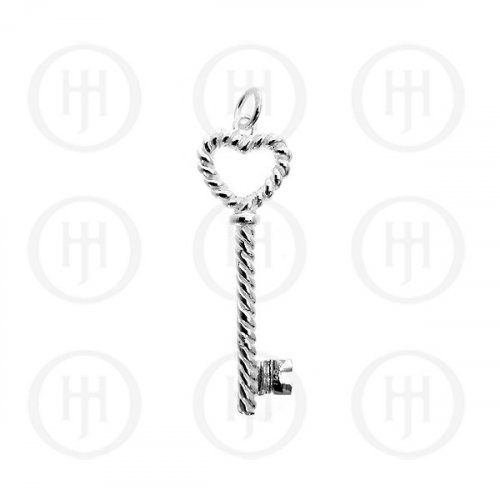 Silver Pendant Tiffany Inspired Key (P-1071)