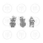 Silver Movable Pendant OWL SMALL (P-1057)