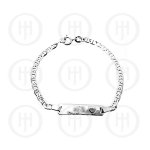 Silver ID Bracelet Flat Marina Baby (IDB-B-10)