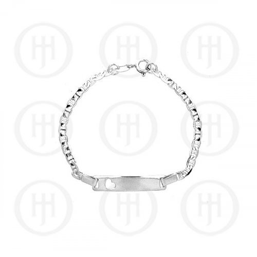 Silver ID Bracelet Flat Marina Baby (IDB-B-6)