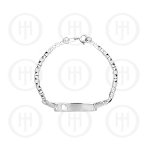 Silver ID Bracelet Flat Marina Baby (IDB-B-6)