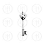 Silver Pendant Tiffany Inspired Key (P-1072)