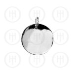 Silver Round Dog-Tag Pendant 25mm (DT-C-100)