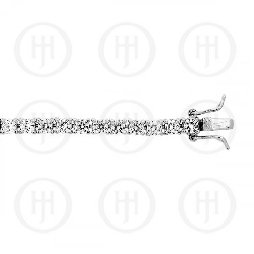 Silver Rhodium Plated Tennis Bracelet (4mm) (BR-CZ-100-4)