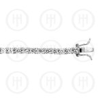 Silver Rhodium Plated Tennis Bracelet (4mm) (BR-CZ-100-4)