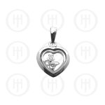 Silver CZ Assorted Heart Pendant (P-1118)