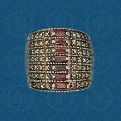 Silver Marcasite Ring R-M-1063-G